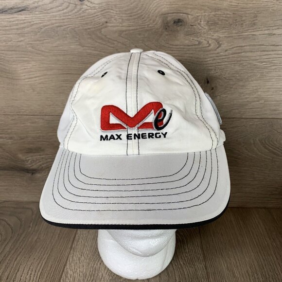 Unbranded Other - Max Energy White Hat Black Stitching one Size L/XL